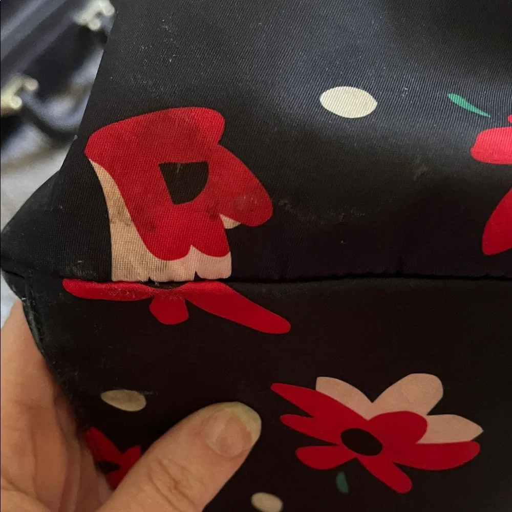 Kate Spade Black and Red Floral Baby Bag